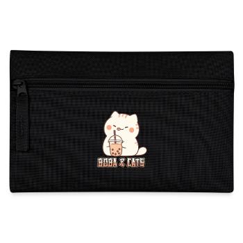 Boba and Cats Katze die Bubble Tee Mädchen Anime - Federtasche - Schwarz - Vorne