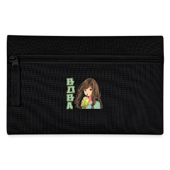 Anime and Boba Bubble Tea - Pencil Case - black - Front