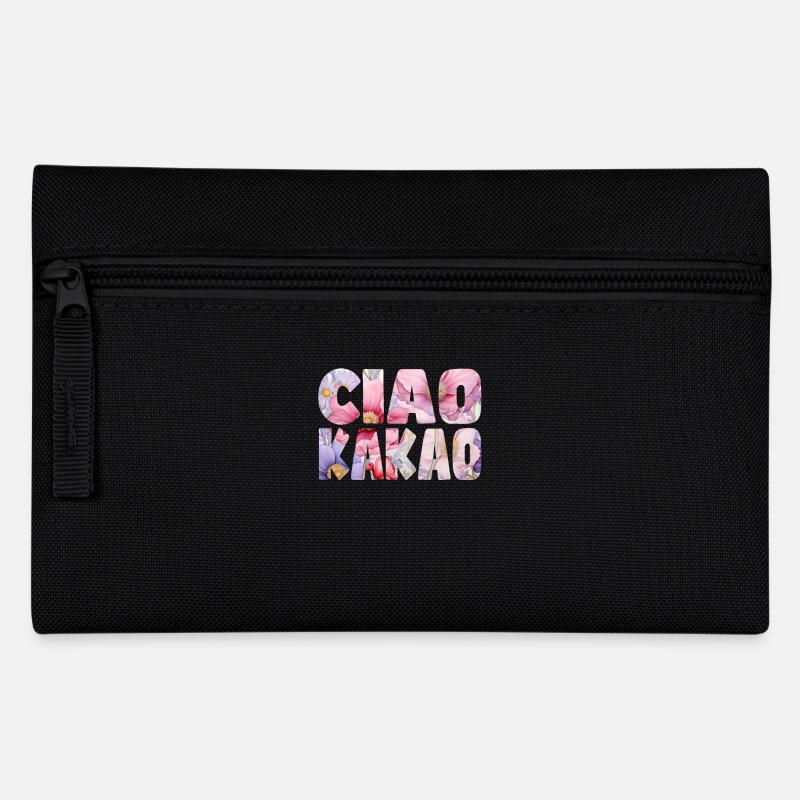 Ciao Kakao Blumenmuster - Federtasche - Schwarz