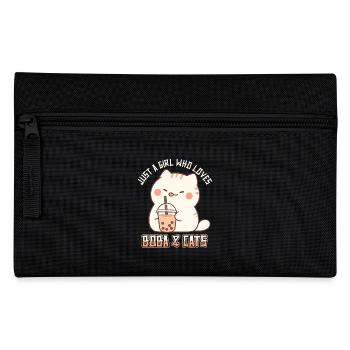Anime Kawaii just a girl who loves Boba and Cats - Federtasche - Schwarz - Vorne