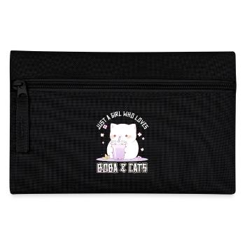 Anime Kawaii just a girl who loves Boba and Cats - Federtasche - Schwarz - Vorne
