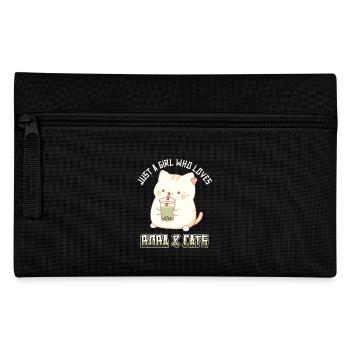 Anime Kawaii just a girl who loves Boba and Cats - Federtasche - Schwarz - Vorne