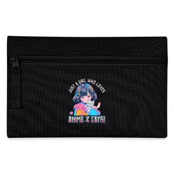 Kawaii Manga Just a girl who loves Anime and Cats - Federtasche - Schwarz - Vorne