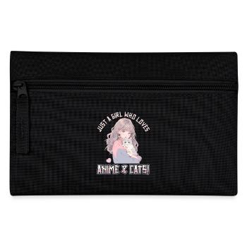 Kawaii Manga Just a girl who loves Anime and Cats - Federtasche - Schwarz - Vorne