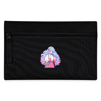 Anime and Boba Bubble Tea - Pencil Case - black - Front