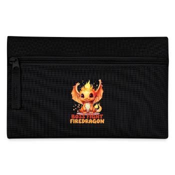 Endgegner Feuerdrache Rollenspiel Fantasymotiv - Federtasche - Schwarz - Vorne