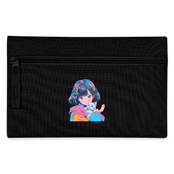 Anime et chats Kawaii Girl Anime - Trousse - noir - Devant