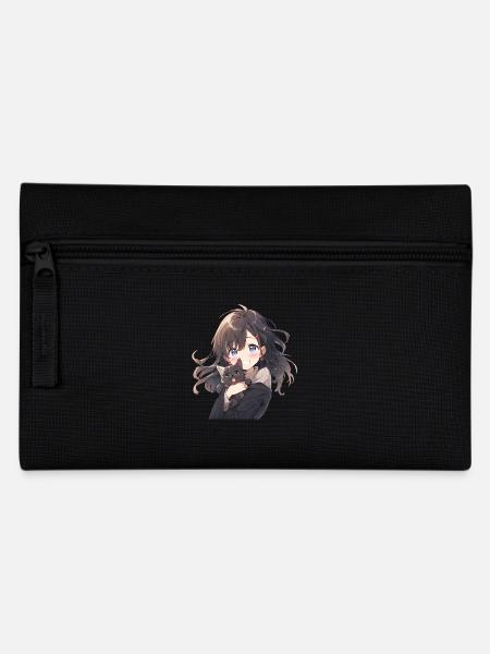 Anime and Cats Kawaii Mädchen Anime - Federtasche - Schwarz