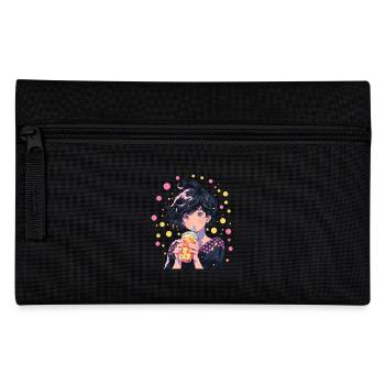 Anime and Boba Bubble Tea - Pencil Case - black - Front