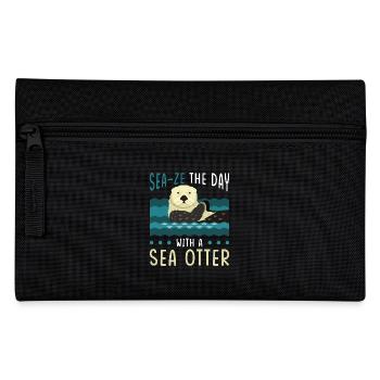 Seeotter Spruch Lustig Otter Geschenk - Federtasche - Schwarz - Vorne