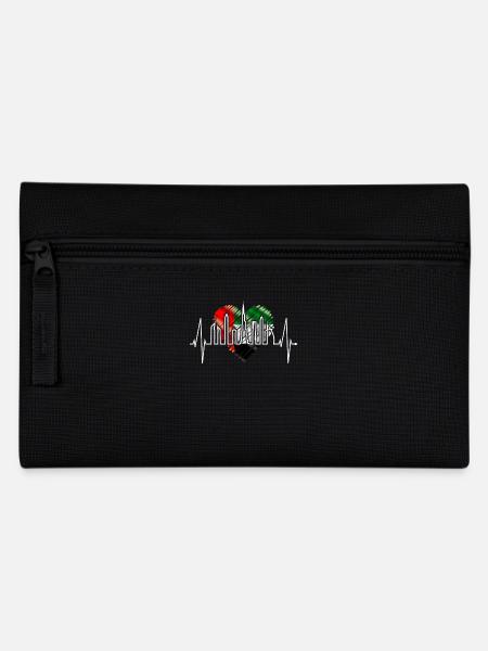 Dubai Skyline Herzschlag Burj Khalifa VAE Flagge - Federtasche - Schwarz