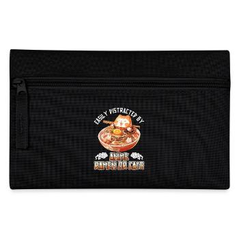 Easily distracted by Anime Ramen or Cats - Federtasche - Schwarz - Vorne