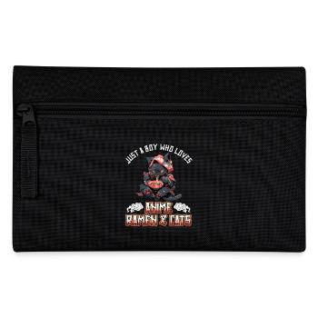 Just a Boy who loves Anime Ramen and Cats - Pencil Case - black - Front