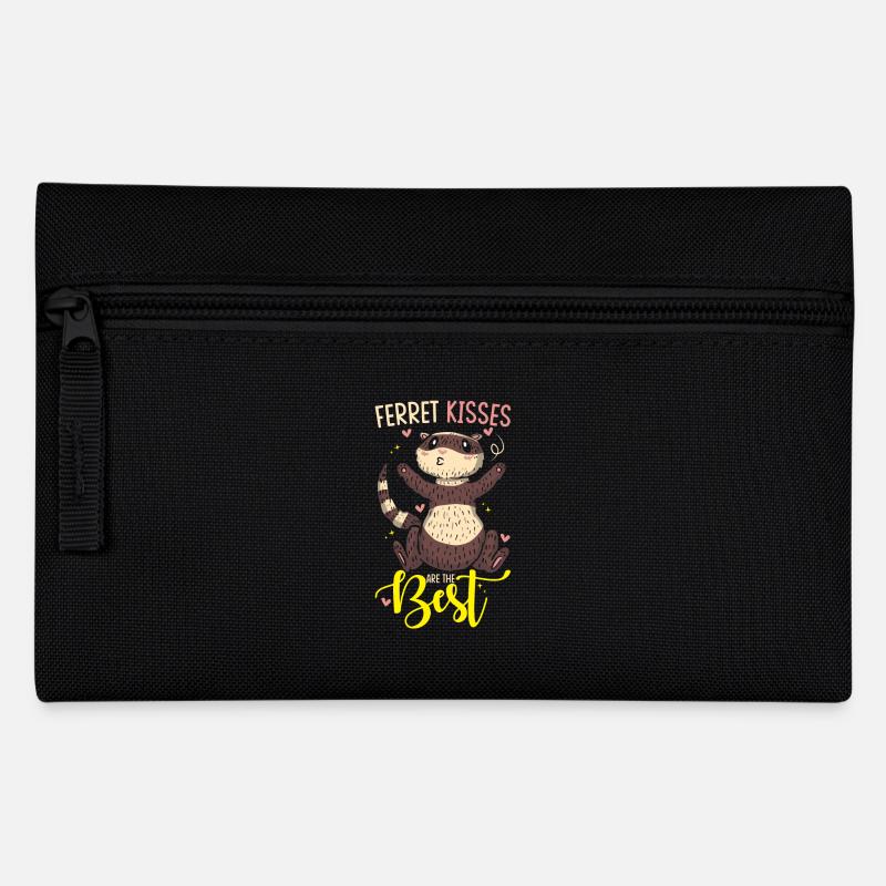 Frettchen Geschenk für Frettchen Besitzer - Federtasche - Schwarz
