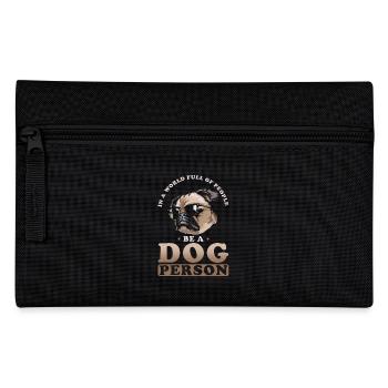 Dog Man Dog Cute - Pencil Case - black - Front