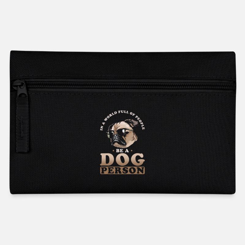 Hundemensch Hund Niedlich - Federtasche - Schwarz