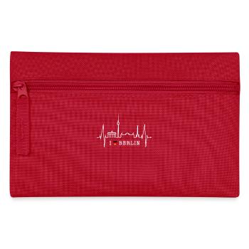 Berlin Skyline Herzschlag Herz Liebe Love Berliner - Pencil Case - red - Front