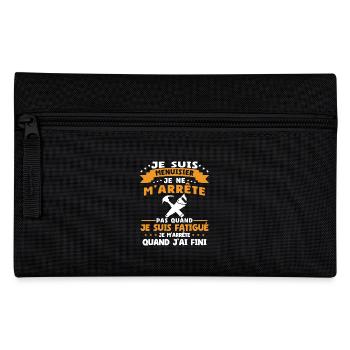 Je suis Menuisier Humour Cadeau - Trousse - noir - Devant