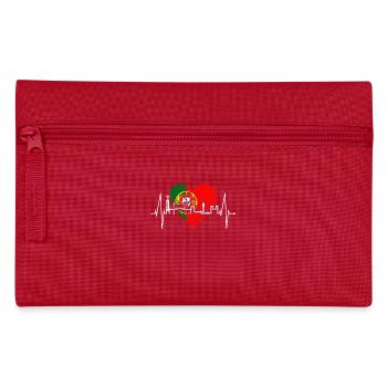 Lisbon Skyline Heartbeat Portugal I Love Lisboa - Pencil Case - red - Front