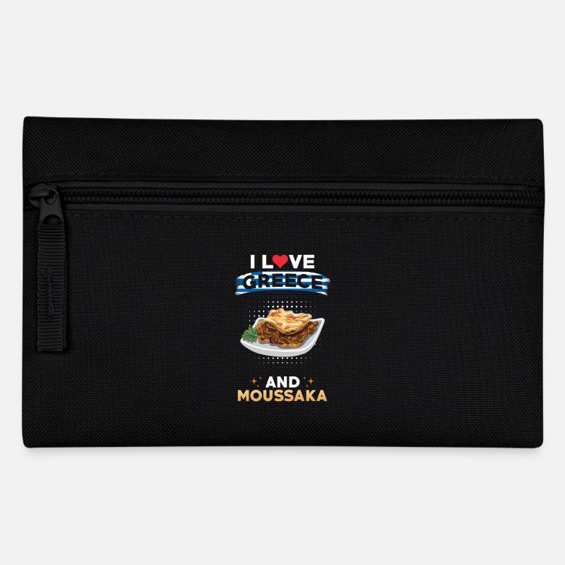 Moussaka Griechenland Griechische Küche - Federtasche - Schwarz