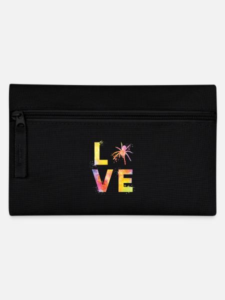 Spinnen liebe - Federtasche - Schwarz
