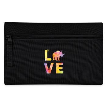 Nashorn liebe - Federtasche - Schwarz - Vorne