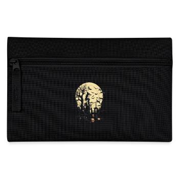 Mystic Witch with Pumpkins and Bats - Pencil Case - black - Front