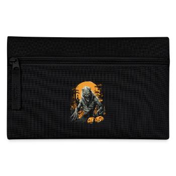 Wild Werewolf With Pumpkins In Gloomy Full Moon - Pencil Case - black - Front