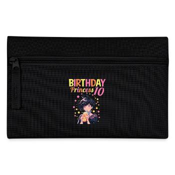 Anime Mandga Boba Bubble Tea 10th Birthday - Pencil Case - black - Front