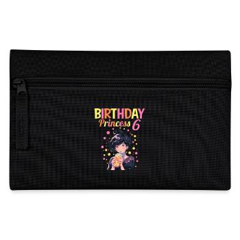 Anime Mandga Boba Bubble Tea 6th Birthday - Pencil Case - black - Front