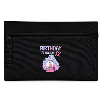 Anime Mandga Boba Bubble Tea 12th Birthday - Pencil Case - black - Front