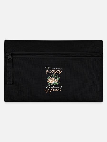 Rosenblüten Rosen Rosengarten Aroma Rosenduft - Federtasche - Schwarz