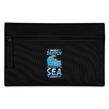 Ozean Meer Strandurlaub Souvenir Meeresbrise - Federtasche - Schwarz - Vorne