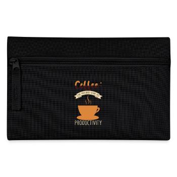 Café Caféine Parfum de café du matin - Trousse - noir - Devant
