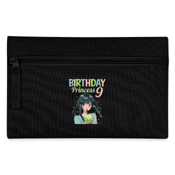 Anime Mandga Boba Bubble Tea 9th Birthday - Pencil Case - black - Front