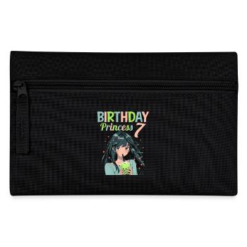 Anime Mandga Boba Bubble Tea 7th Birthday - Pencil Case - black - Front