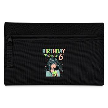 Anime Mandga Boba Bubble Tea 6th Birthday - Pencil Case - black - Front
