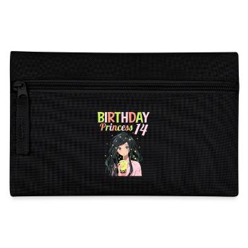 Anime Mandga Boba Bubble Tea 14. Geburtstag - Federtasche - Schwarz - Vorne