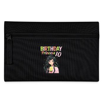 Anime Mandga Boba Bubble Tea 10th Birthday - Pencil Case - black - Front