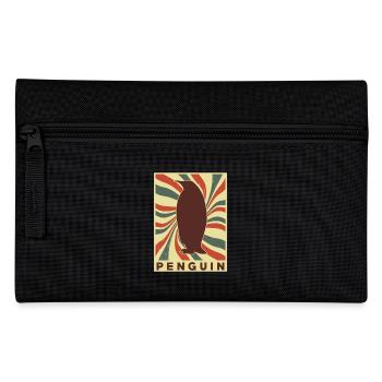Pinguin Retro Vintage - Federtasche - Schwarz - Vorne