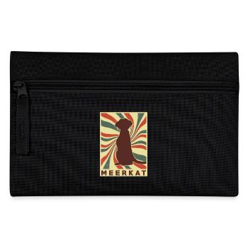Meerkat Retro Vintage - Pencil Case - black - Front