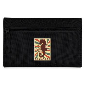 Seahorse Retro Vintage - Pencil Case - black - Front