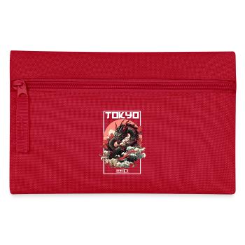 Tokio Asien 80er Japanischer Retro Drache Drachen - Federtasche - Rot - Vorne