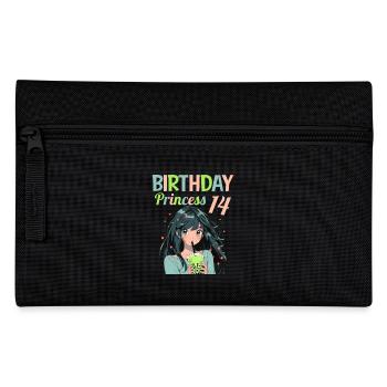 Anime Mandga Boba Bubble Tea 14. Geburtstag - Federtasche - Schwarz - Vorne