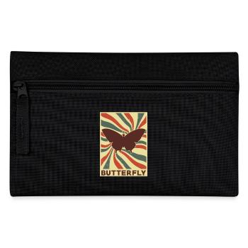 Schmetterling Retro Vintage - Federtasche - Schwarz - Vorne