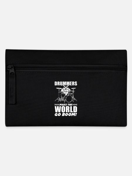 Schlagzeuger Zitat Geschenk Schlagzeug - Federtasche - Schwarz