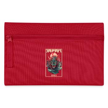 Tokio Asien 80er Japanischer Retro Drache Drachen - Federtasche - Rot - Vorne
