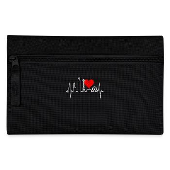 Seattle Skyline Heartbeat USA Fan Heart Pulse Love - Pencil Case - black - Front