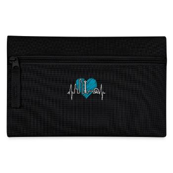 Seattle Skyline Heartbeat USA Fan Heart Pulse Love - Pencil Case - black - Front