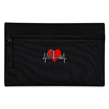 Seattle Skyline Heartbeat USA Fan Heart Pulse Love - Pencil Case - black - Front